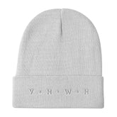 YHWH Embroidered Knit Beanie EternalChristianTees White